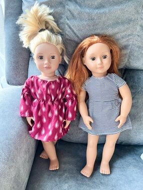 Our Generation Bundle of 2 Preloved 18-Inch Dolls